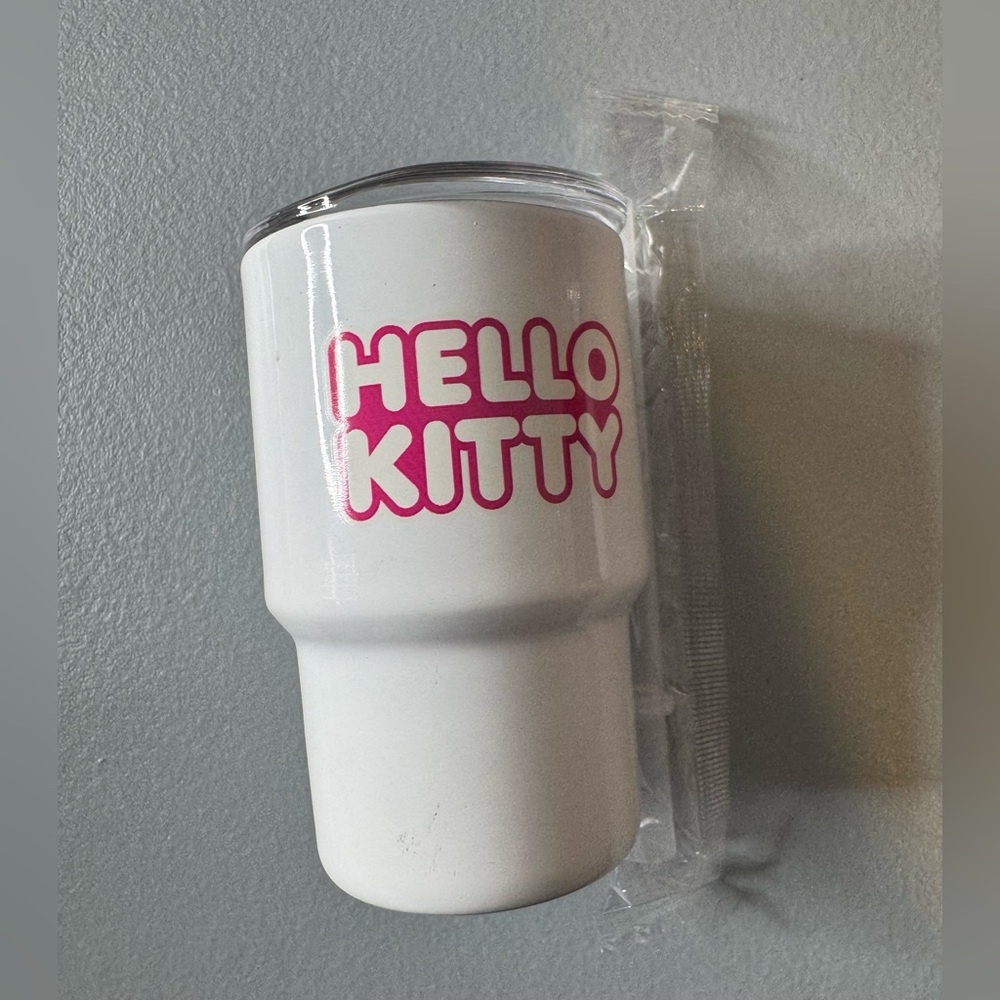 Hello Kitty White mini stainless steelTumbler with Pink Bow 3oz - Picture 3 of 3